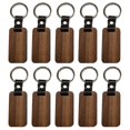 thumbnail image 1 of 10pcs Wooden Keychain Rectangular Collectible Key Ring Car Bag Hanging Pendant Painting Crafts Cute, 1 of 5