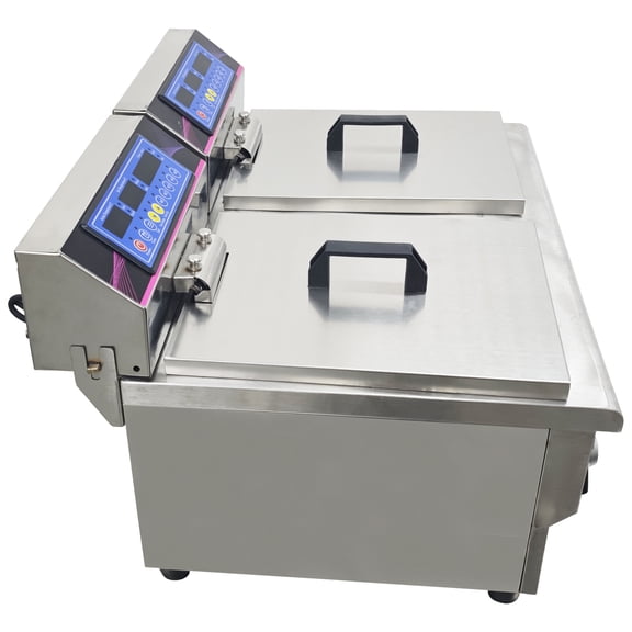 Double 10L Deep Fryer Restaurant Kitchen Frying Machine 220V