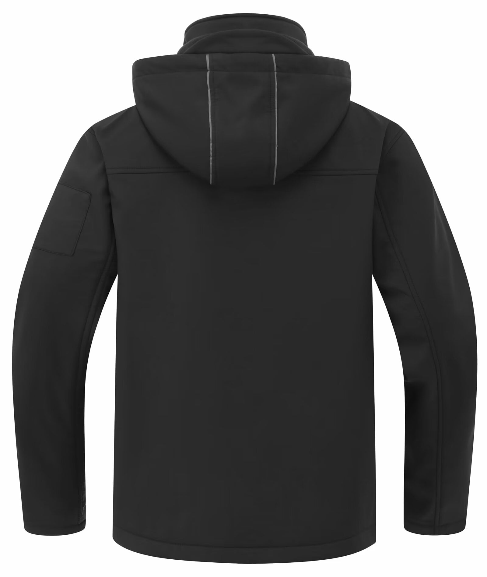 Chrisuno Mens Windproof Waterproof Soft Fleece Winter Running Jacket Windproof Warm Coat Grey 2XL