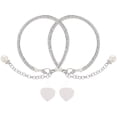 thumbnail image 1 of Miangastore Durable Rhinestone Heel Straps with Clasp Design for Decoration Silver 1 Pair, 1 of 9