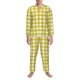 thumbnail image 3 of Fotbe Yellow Checkboard Pijama de Hombre con Estampado de Manga Larga, Conjunto de 2 Piezas, Ropa de Dormir Suave y Cómoda con Bolsillos-Medium, 3 of 7