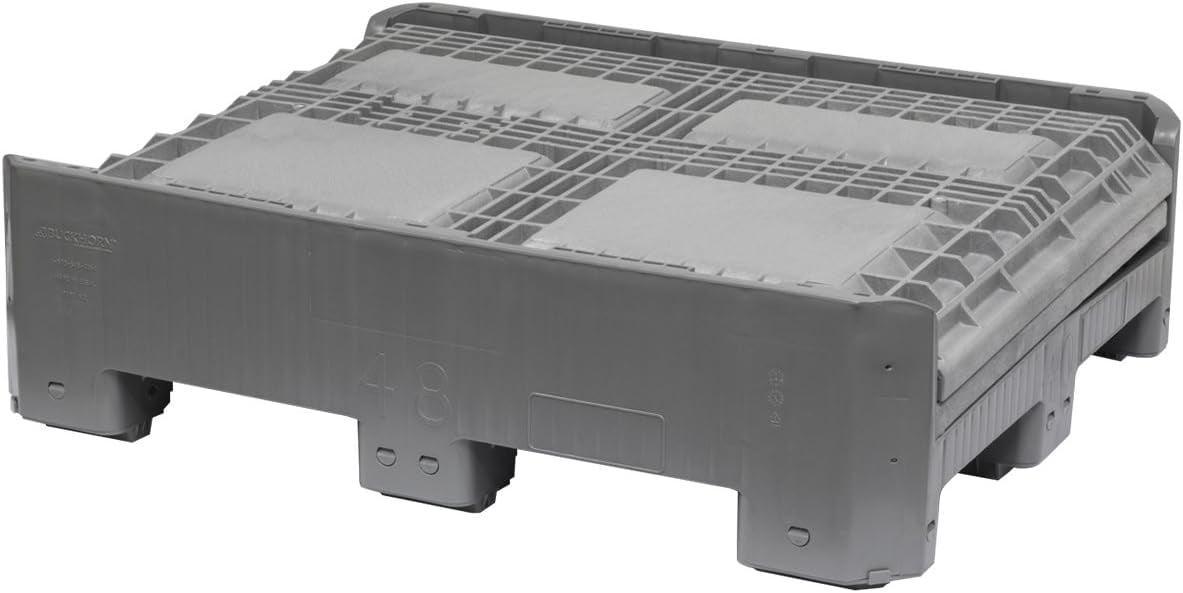 Global Industrial™ Solid Straight Wall Container,  23-3/4Lx15-3/4Wx8-1/4H, Gray - Pkg Qty 4