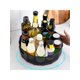 thumbnail image 1 of 1pc Hollow Out Mesh Design Rotatable Storage Box For Kitchen Spices & Sauces & Soy Sauce Bottle Storing, With Drainage Function, Suitable For Desktop/, 1 of 4
