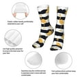 thumbnail image 3 of Cauagu Gold Flamingo Pattern Fun Novelty Crew Socks,Casual Athletic Socks Neutral Socks Cozy Crew Socks Christmas Gift, 3 of 7
