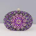 thumbnail image 3 of Flower Rhinestones Evening Bags Metal Prom Clutch Diamonds Clutch With Chain Shoulder Handbags Wedding Female Purse, 3 of 6