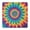 Colorful Tie Dye-1, variant on Blue Purple Tie Dye Mandala Pattern Square Fitted Tablecloth with Elastic Edge,Square Table Cover,Washable Elastic Table Cover for Home Kitchen Party Decor 34"x34"