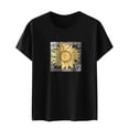 thumbnail image 4 of USSUMA Summer Tops for Women Trendy Cute Juniors Graphic Blouse Tunic Loose Fit Sunflower Print Womens Tops Casual Crewneck Short Sleeve Shirts for Women Dressy Casual, 4 of 7