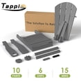thumbnail image 5 of Tappio Folding HDPE Adirondack Chair Set of 2, Patio Seat All Weather Outdoor Patio Chair with Cup Holder and Multifunctional Holder for Lawn Yard Fire Pit, Gray, 5 of 7