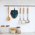 thumbnail image 5 of Pofeuu Blue Black Plaid Print Thickened Mini Silicone Oven Mitts Heat Resistant, Rubber Oven Mitt Gloves, Finger Pinch Grips, Pot Holder, Silicone Potholder, 5 of 7