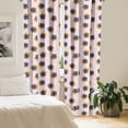 thumbnail image 2 of Ambesonne Tropical Curtains, Digital Flower With Shade, Pair of 28"x63", Marigold Magenta White, 2 of 5