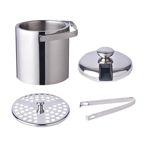 ¡Venta caliente! Cubo de hielo de acero inoxidable 304, cubo de champán frío grueso de doble capa