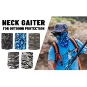 FUNWATER dustproof scarf beige,Turban Outdoor Headwear Neck,Elastic Sun Protection,for Fishing, Running