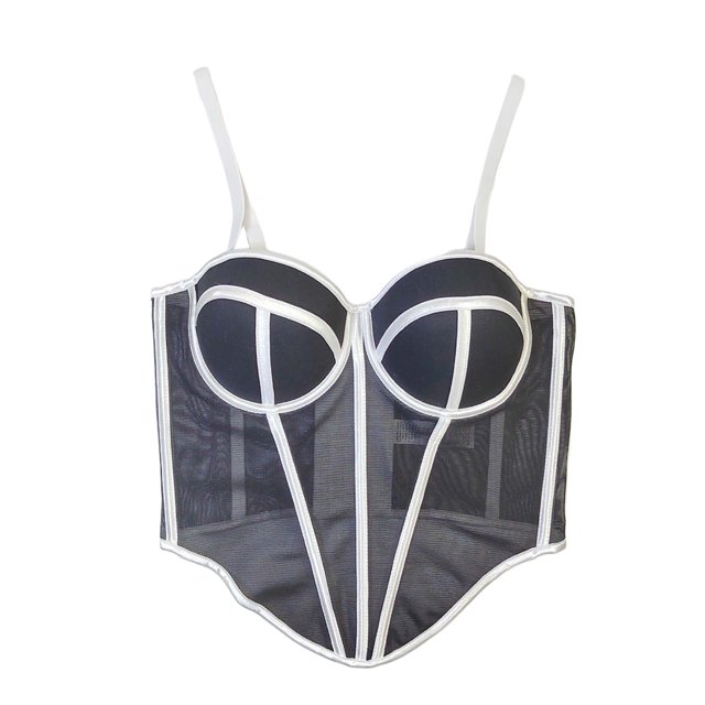 Haut Tube Élastique Jeune pour Femmes Confortable Extensible Pliable Design à Armatures Gainant Sans Couture