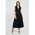 thumbnail image 5 of Vestido midi con cinturon Roman Fashion /Juvenil, 01678 (Negro) negro M, 5 of 5