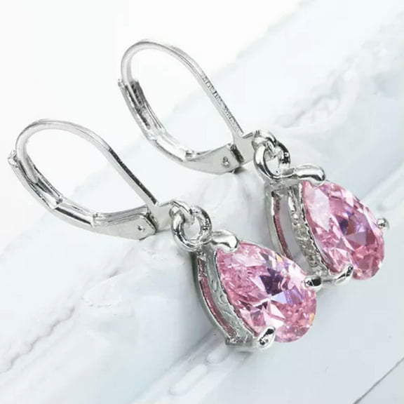 K-KED 925 Silver Gold Cubic Zirconia Stud Drop Earrings for Women Wedding Delicate Jewelry Gift-Style 3
