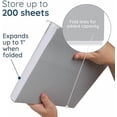 thumbnail image 4 of 25  Grey Hanging File Folders Letter Size - Durable 11pt Paper, Hanging File Folders Gray, Plastic Tabs and Inserts Included, Perfect for Office Organization, 4 of 7