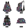 thumbnail image 4 of FORMRS Mini Backpack Purse for Women Quilted Travel Daypack Casual Shoulder Bag, Neon Christmas, 4 of 7
