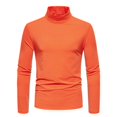 thumbnail image 2 of pstuiky camisas de manga larga para hombre, Camiseta informal de color liso para hombre, cuello alto, manga larga, base, manga larga, cuello alto camisetas de hombre l, 2 of 9