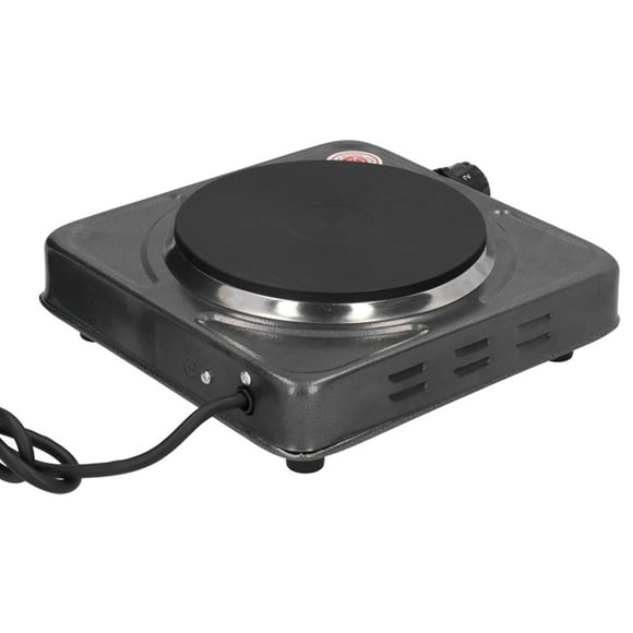 "Compact 1000W Stainless Steel Hot Plate - Portable Electric Burner for Coffee, Tea & Cooking with Adjustable Temperature (5 Heat Settings)"