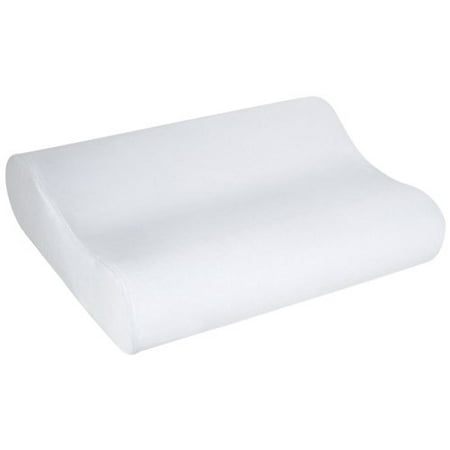 Sleep Innovations Contour Memory Foam Pillow with 100% Cotton Cover, Made in the USA with a 5-year Warranty - Standard Size