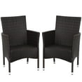 Patiojoy 2 Pieces Outdoor Patio Chair Garden Rattan Wicker Sofa w