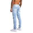 thumbnail image 4 of hirigin Men Spring Skinny Jeans, Fashion Solid Color Low-Waist Slim-Fit Denim Pants for Street, Daily Life, Light Blue/Black, 4 of 5