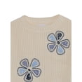 thumbnail image 3 of Wonder Nation Toddler Girls' Long Sleeve Daisy Applique Sweater, Sizes 12M-3T, 3 of 6