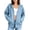 Light Blue, variant on Edvintorg Oversized Hoodies for Women Long Sleeve Loose Casual Sweatshirt Drawstring Zip up Hooded Top with Pocket Women’S Clothing Light Blue M