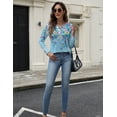 thumbnail image 4 of Zeagoo Long Sleeve Shirts for Women V Neck Henley Tops Pleated Button Casual Dressy Blouses Fashion Tunic Outfits, 4 of 4