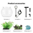 thumbnail image 4 of Cuencos de plástico para peces, 1 galón, sin BPA, transparente con decoraciones para peceras, plantas y naufragios, bomba de oxígeno 3 en 1, luz LED de espectro completo para acuario de peces Betta Go, 4 of 8