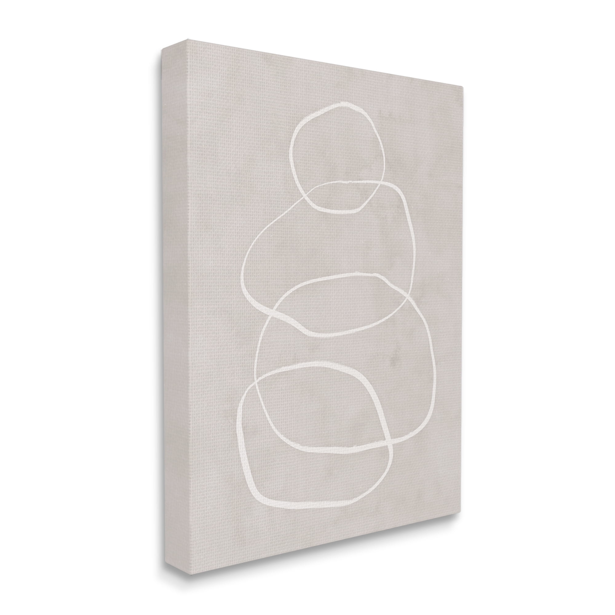 Stupell Industries Rock Balance Line Drawing Vintage Background,36 x 48, Design by Nina Blue
