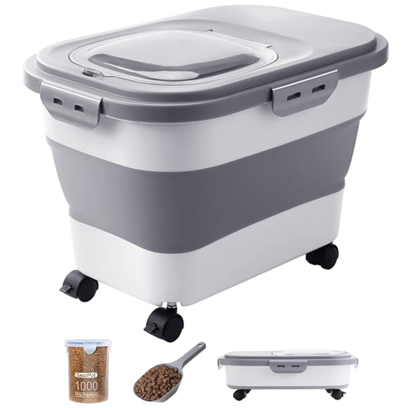 Recipiente de almacenamiento de comida para perros DDMOMMY de 10 kg de capacidad con cuchara