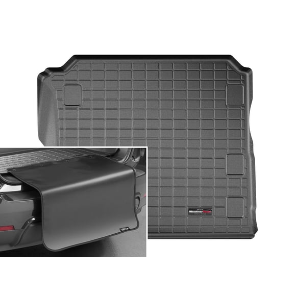 WeatherTech Cargo Trunk Liner with Bumper Protector compatible with Jeep Wrangler Unlimited 4-Door, Wrangler 4-Door - Behind 2nd Row w/ Bumper Protector, Black