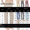 thumbnail image 2 of Gaukiv Womens Straight Pants High Rise Stretch Woven Casual Trousers Business Suit Pants Black L, 2 of 6