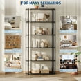 thumbnail image 2 of 6-Tier Bookshelf, Bookcase with Metal Frame, Book Shelf for Living Room, Home Office, Industrial Style, 2 of 7