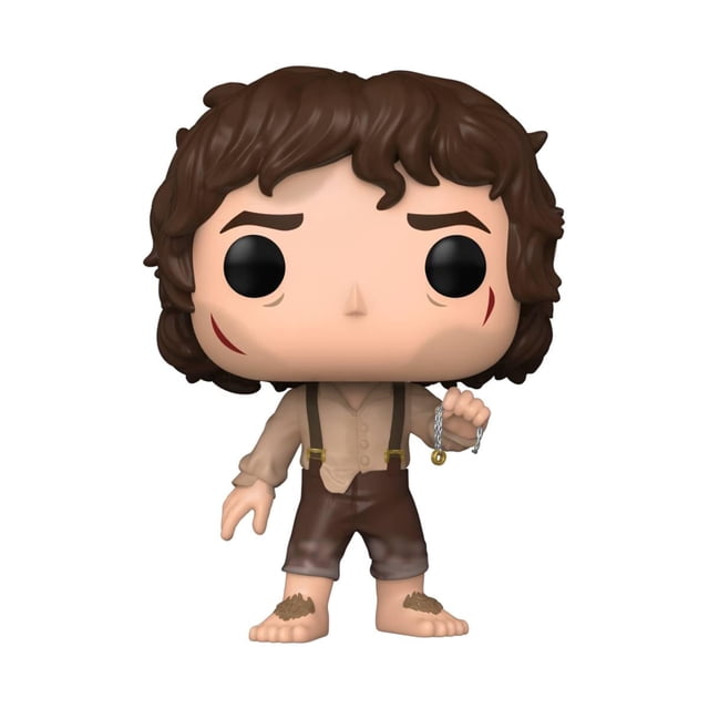 Figura de vinilo coleccionable Funko Pop! Películas Frodo de El señor de los anillos con anillo de 3,7 pulgadas