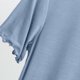 thumbnail image 3 of Fiudx Ofertas y Liquidaciones Camisa Informal de Corte Fino con Mosca y Parte Inferior para Mujer, Top/Camisa Ajustada de Manga Corta con Cuello Redondo, 3 of 4