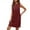 Wine, variant on FDGIU 2025 Women's Linen Summer Dresses - Sleeveless Round Neck Smocked Tiered Midi Sundress, Loose Flowy Beach Casual Boho Tank Dress