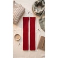 thumbnail image 4 of Isadora Paccini Female Stretch Extra Long Ribbed Knit Leg Warmers, Cranberry, 4 of 4