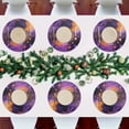 thumbnail image 7 of Ryvnso Graffiti Purple Marble Round Plate Mats Dining Table Placemat Set of 4 for Holiday Decoration, 7 of 7