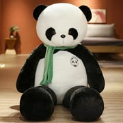 80/100cm Kawaii Big Giant Scarf Panda Bear Plush Toys Stuffed Animal Doll Pillow Huggable Cartoon Dolls Girls Lover Gifts about 100cm green