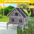 thumbnail image 5 of Aivituvin Large Outdoor Cat House Weatherproof 2-Story Wooden Feral Cat Shelter Cat Condo for Winter with Waterproof Roof, Large Porch Balcony, Escape Doors (Easy-Access Design), 5 of 8