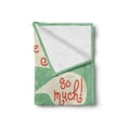 thumbnail image 2 of Lifestyle Soft Flannel Fleece Throw Blanket, I Love You So Much Fox Humor Romance Birthday Celebration Graphic Print, Cozy Plush for Indoor and Outdoor Use, 50" x 60", Mint Green Ginger, by Ambesonne, 2 of 6