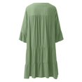 thumbnail image 5 of Sngxgn Womens Knit Dress Square Neck Long Sleeve Knee Length Dresses(Green,S), 5 of 5