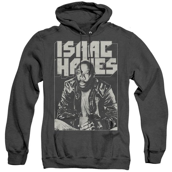 Isaac Hayes Lean In Adult Heather Hoodie Sweatshirt Black