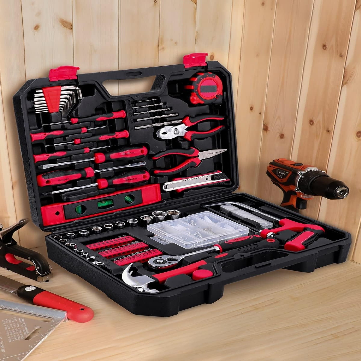 Home Repair Tool Kit - 226 Piece General Home/Auto Repair Tool Set, General Mechanic Tool Set, General Household Tool Kit, Perfect for Homeowner, Diyer, Handyman