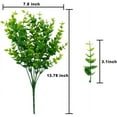 thumbnail image 4 of HESHENG Artificial Outdoor Eucalyptus Flowers 12 Bundles No Fade UV Resistant Fake Plastic Flowers Faux Plants for Garden Porch Window Box Wedding Indoor Home Décor, 4 of 8