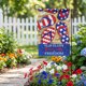 thumbnail image 1 of Independence Day Garden Flag Arrival Digital Printed Linen Flag Outdoor Yard Decoration, 1 of 6