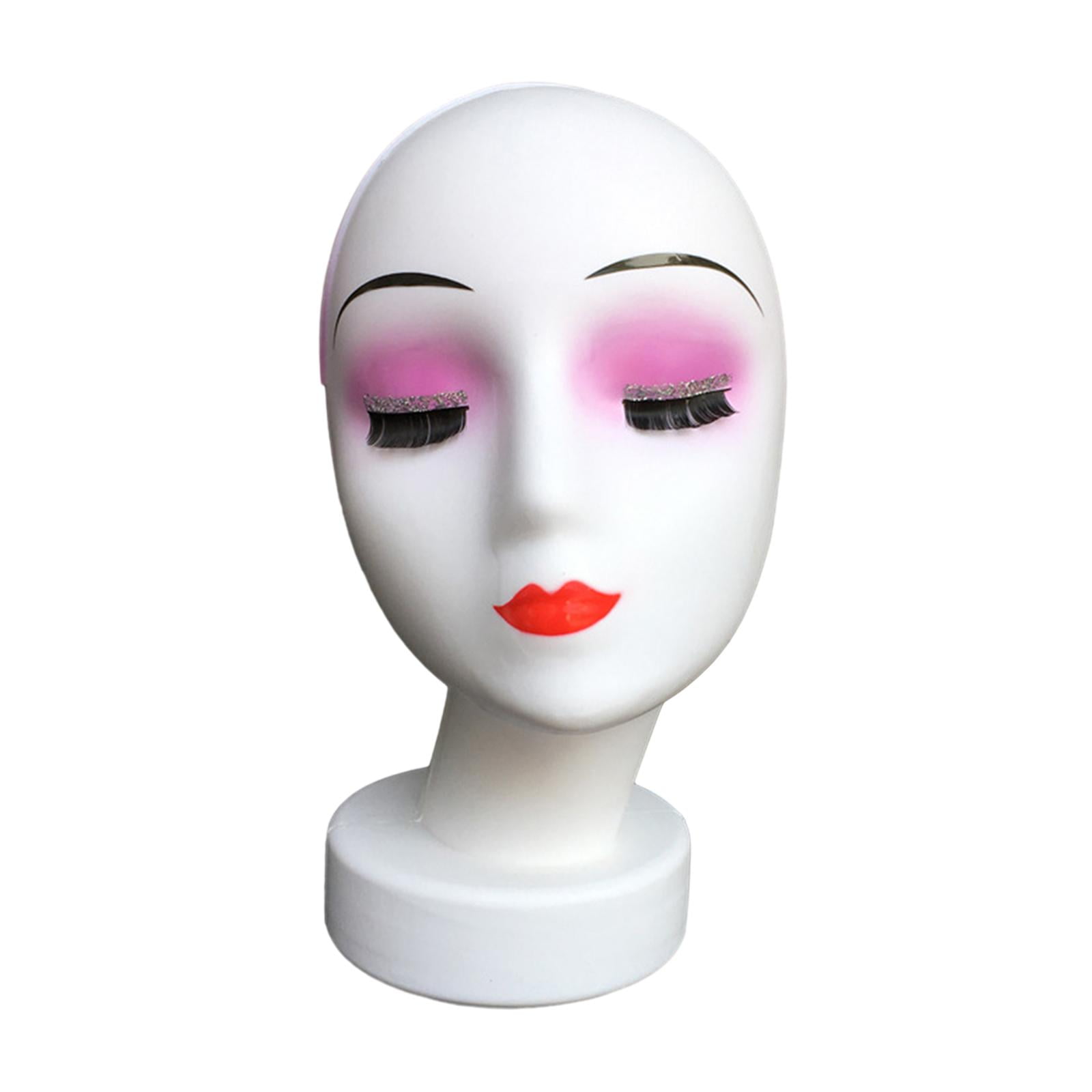 TOOYFUL Hat Display Rack Female Head Mannequin Display Model Manikin for Headwear Jewelry Glasses Hats Making Styling C