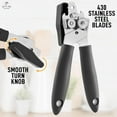 thumbnail image 4 of Zulay Kitchen Can Opener Durable Manual Can Opener Smooth Edge Cut Stainless Steel - Charcoal Gray, 4 of 6